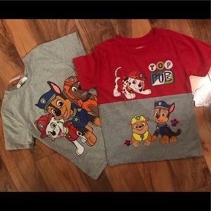 2 brand new paw patrol shirts! Sz 5/6 & sz 6